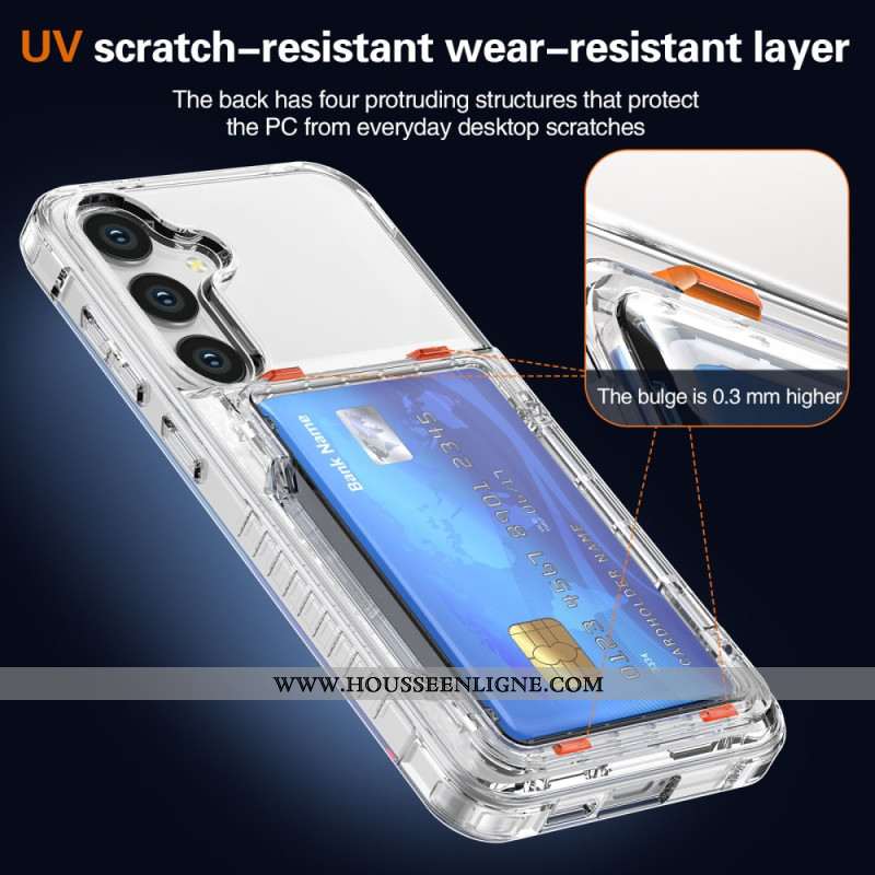 Coque Samsung Galaxy S26 Plus Transparente Porte-Cartes et Support