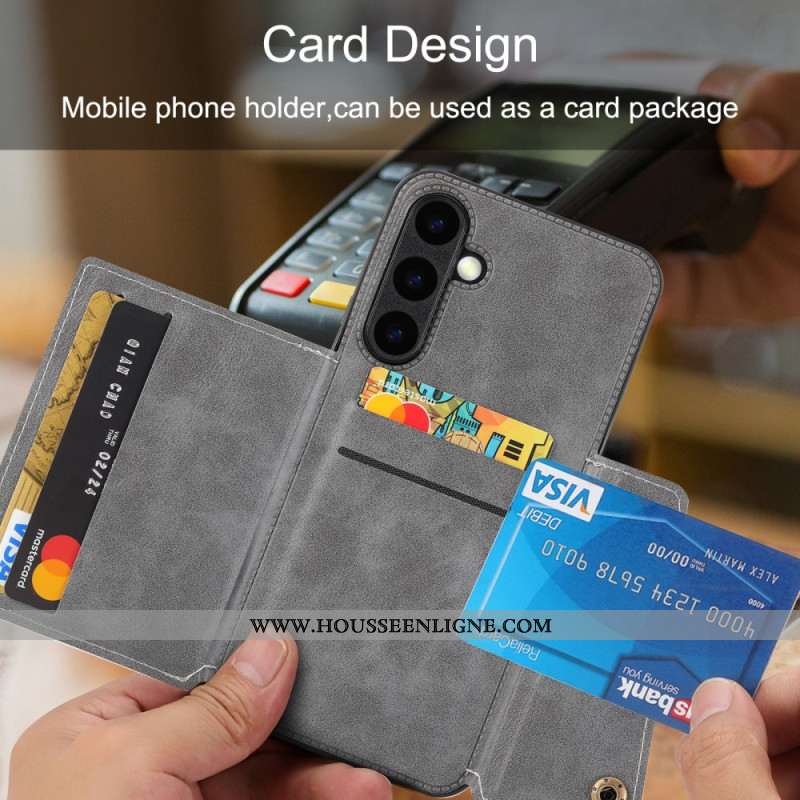 Coque Samsung Galaxy S26 Porte-Cartes Effet Cuir