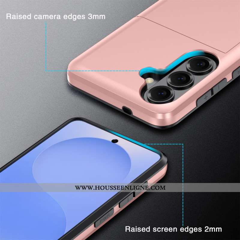 Coque Samsung Galaxy S26 Porte-Cartes Effet Métal