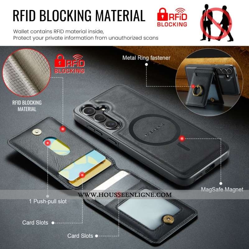 Coque Samsung Galaxy S26 Porte-Cartes Magnétique et Anneau MAGKING