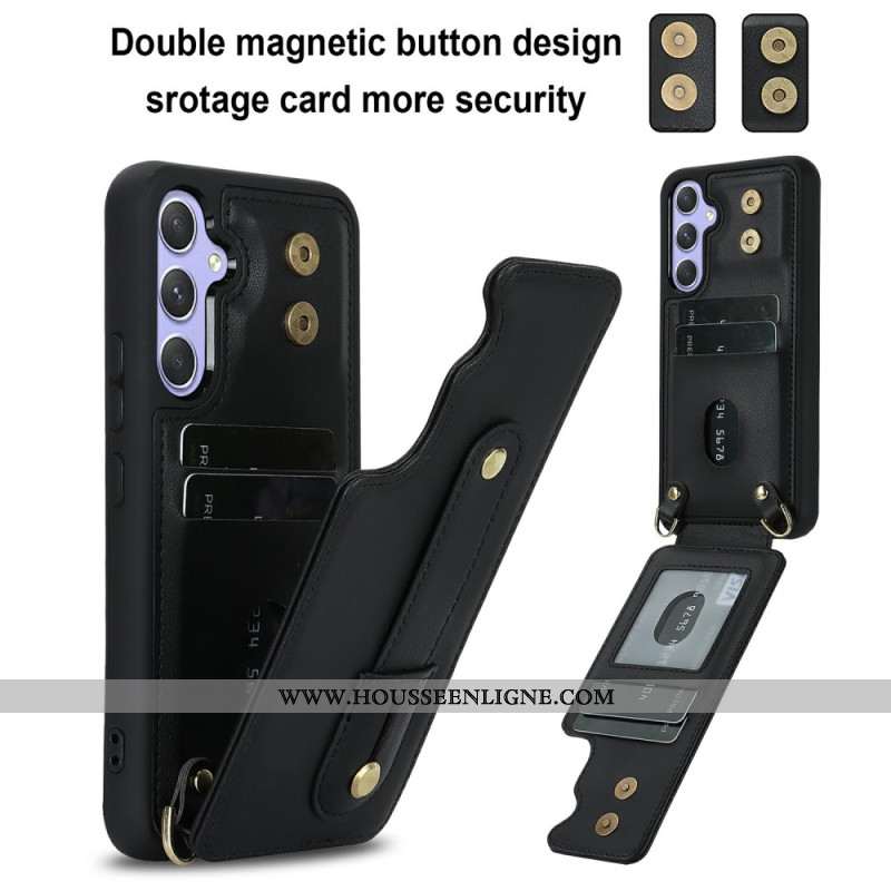 Coque Samsung Galaxy S26 Porte-Cartes et Bandoulière