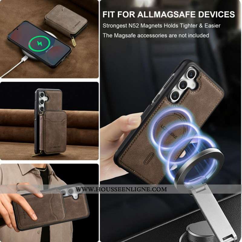 Coque Samsung Galaxy S26 Portefeuille Magnétique Détachable LC.IMEEKE
