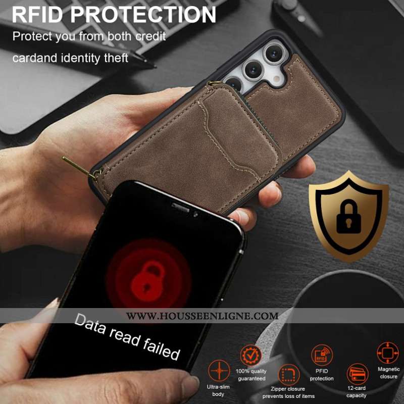 Coque Samsung Galaxy S26 Portefeuille Magnétique Détachable LC.IMEEKE