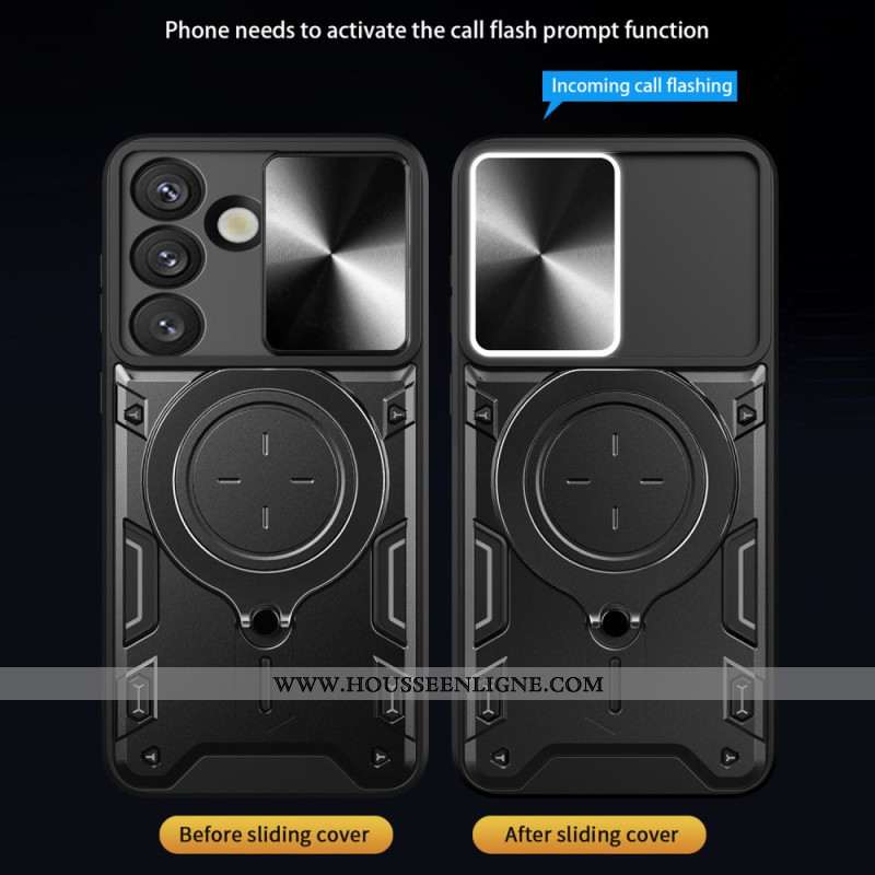 Coque Samsung Galaxy S26 Support et Protection Caméra Coulissante