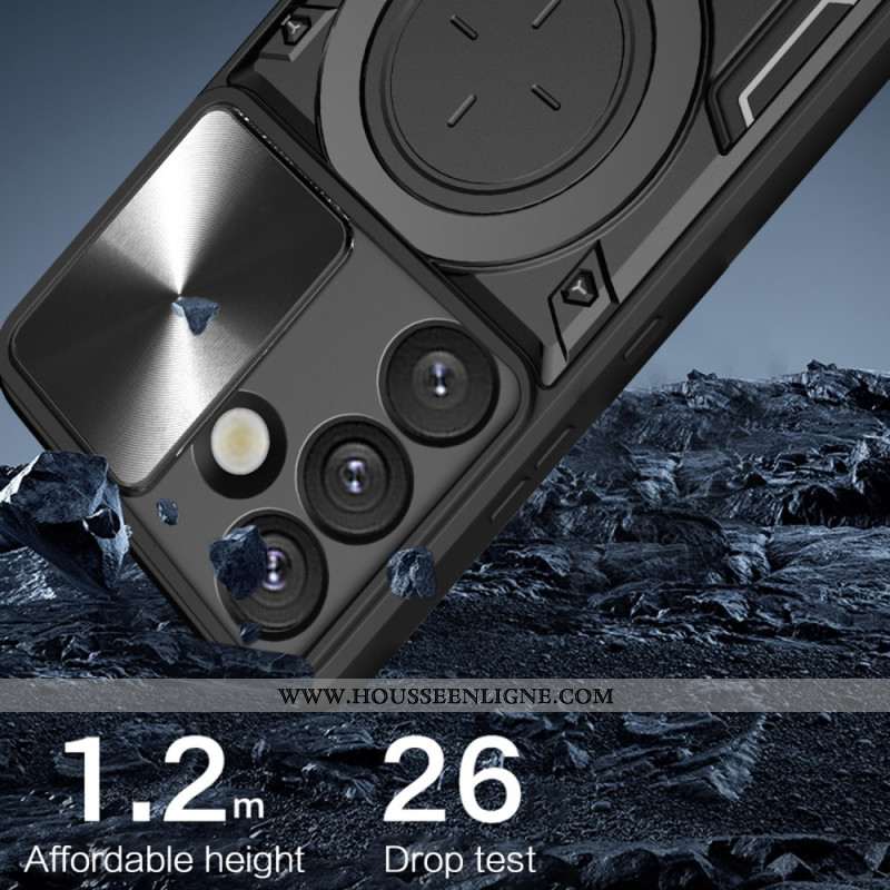 Coque Samsung Galaxy S26 Support et Protection Caméra Coulissante