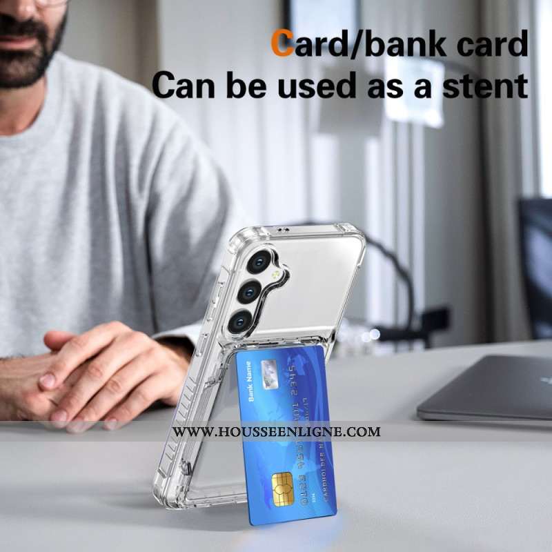 Coque Samsung Galaxy S26 Transparente avec Porte-Cartes et Suppor