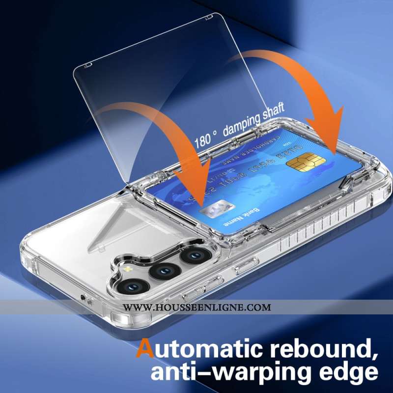 Coque Samsung Galaxy S26 Transparente avec Porte-Cartes et Suppor