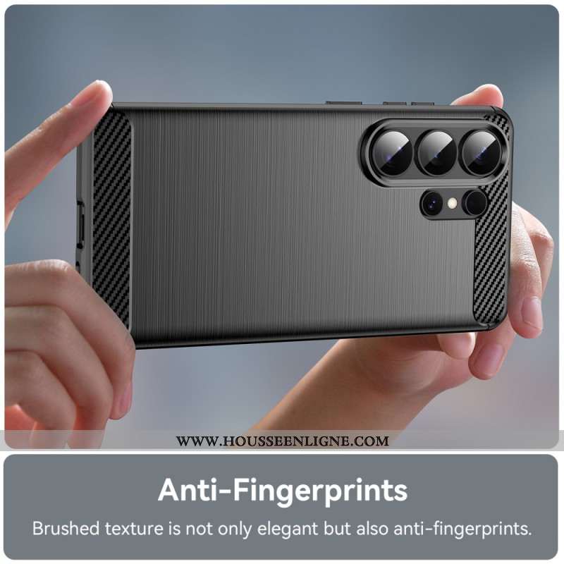 Coque Samsung Galaxy S26 Ultra Fibre Carbone Brossée