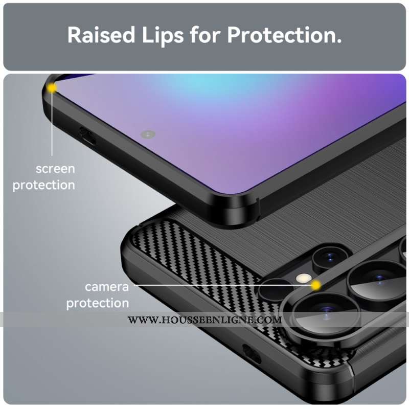 Coque Samsung Galaxy S26 Ultra Fibre Carbone Brossée
