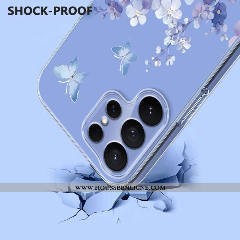 Coque Samsung Galaxy S26 Ultra Papillons et Fleurs