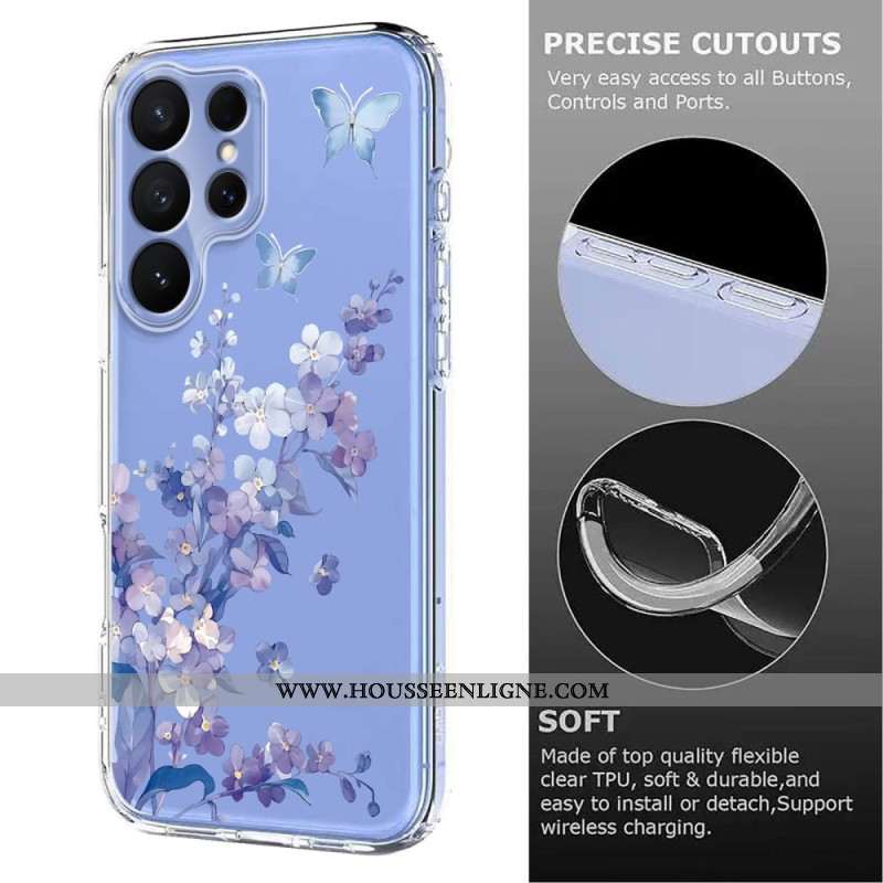 Coque Samsung Galaxy S26 Ultra Papillons et Fleurs
