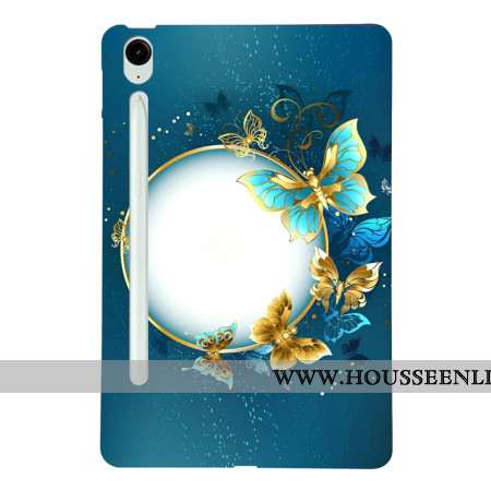 Coque Samsung Galaxy Tab S10 FE Plus Cercle et Papillons