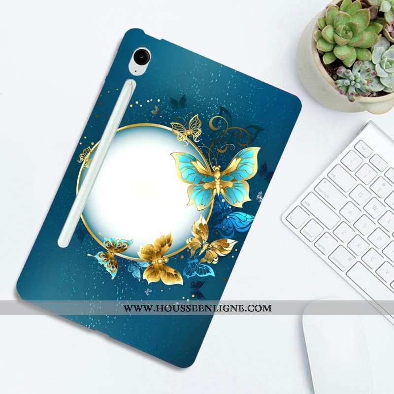 Coque Samsung Galaxy Tab S10 FE Plus Cercle et Papillons
