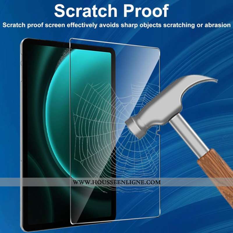 Coque Samsung Galaxy Tab S10 FE / S9 FE Transparente avec 2 Protecteurs Écran en Verre Trempé