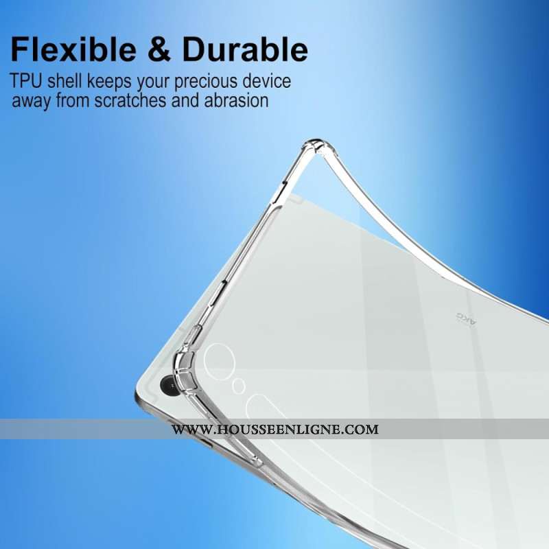 Coque Samsung Galaxy Tab S10 FE / S9 FE Transparente avec 2 Protecteurs Écran en Verre Trempé