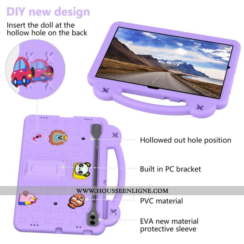 Coque Samsung Galaxy Tab S10 Plus / S9 FE Plus / S9 Plus EVA Animaux Animés