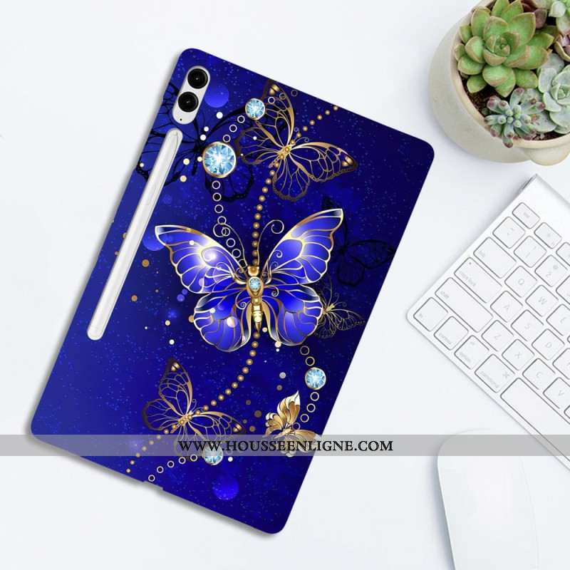 Coque Samsung Galaxy Tab S10 Plus / S9 FE Plus / S9 Plus Papillons Précieux