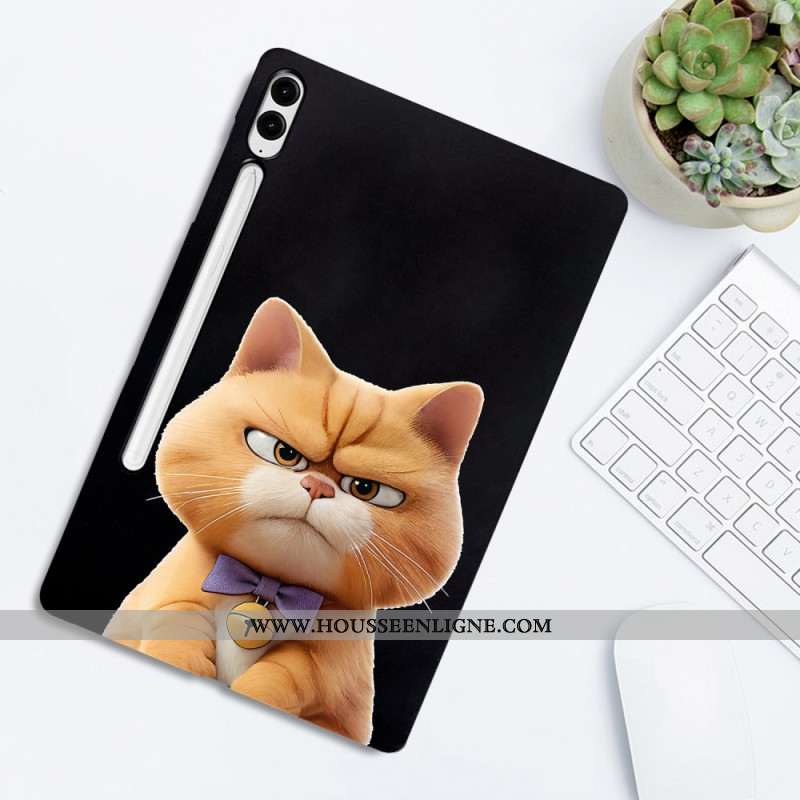 Coque Samsung Galaxy Tab S10 Plus / S9 FE Plus / S9 Plus Porte-Stylet Angry Cat