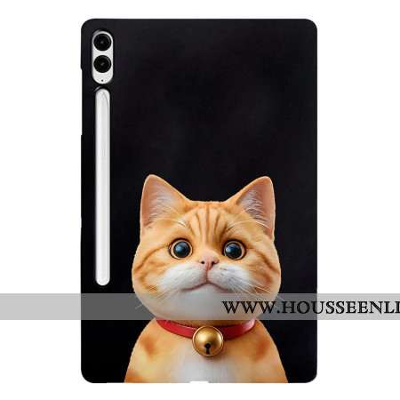 Coque Samsung Galaxy Tab S10 Plus / S9 FE Plus / S9 Plus Porte-Stylet Chat