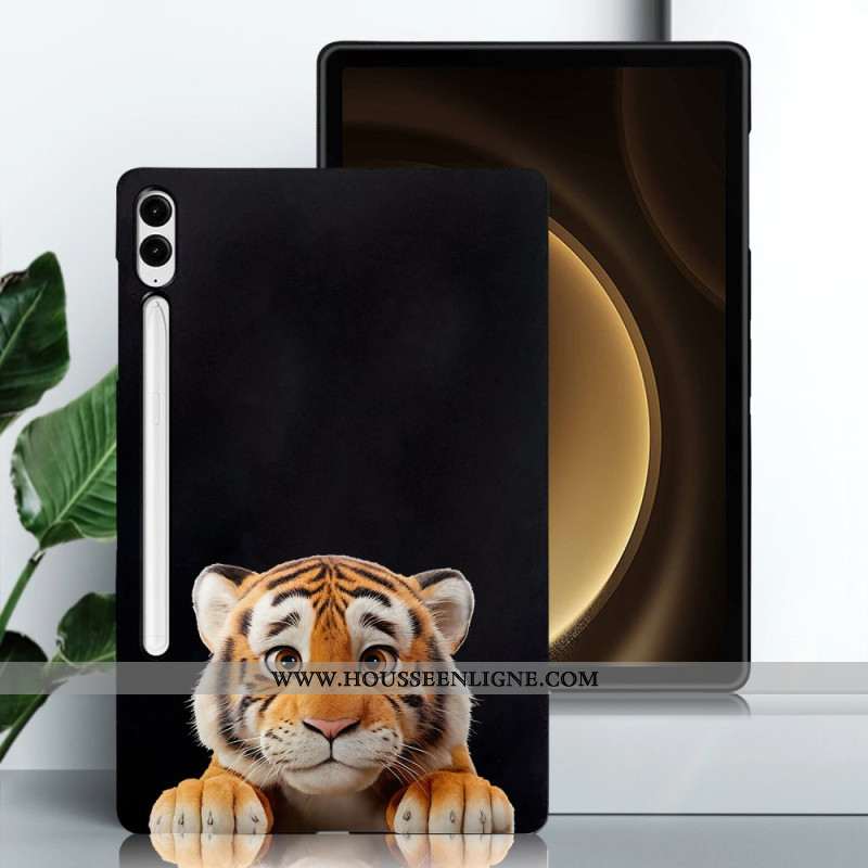 Coque Samsung Galaxy Tab S10 Plus / S9 FE Plus / S9 Plus Porte-Stylet Tigre