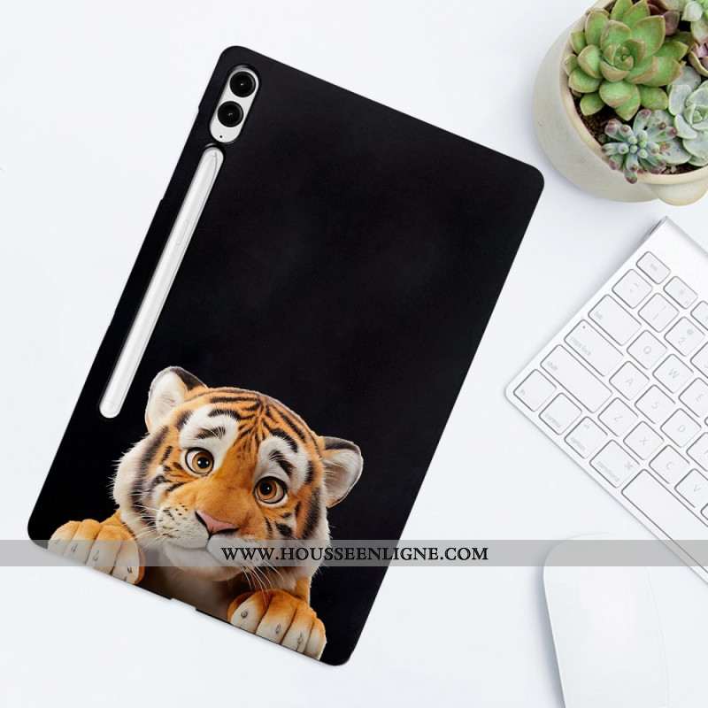 Coque Samsung Galaxy Tab S10 Plus / S9 FE Plus / S9 Plus Porte-Stylet Tigre
