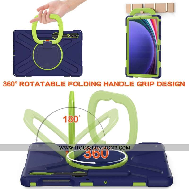 Coque Samsung Galaxy Tab S10 Plus / S9 FE Plus /S9 Plus/S8 Plus/S7 Plus/S7 FE Multifonctions Support