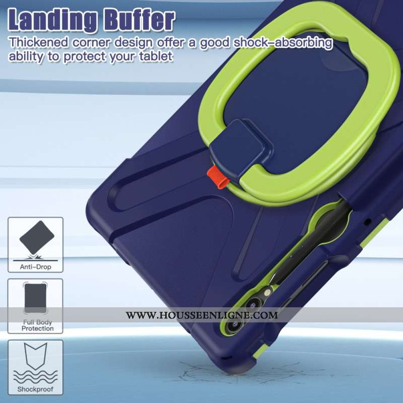 Coque Samsung Galaxy Tab S10 Plus / S9 FE Plus /S9 Plus/S8 Plus/S7 Plus/S7 FE Multifonctions Support