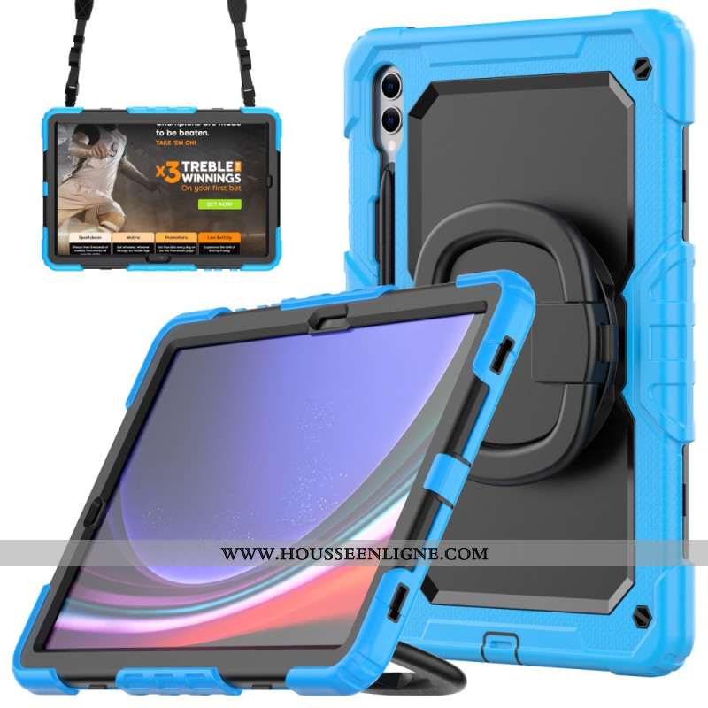 Coque Samsung Galaxy Tab S10 Plus / S9 Plus Protection Ultra Résistante avec Porte-Stylet et Bandoul