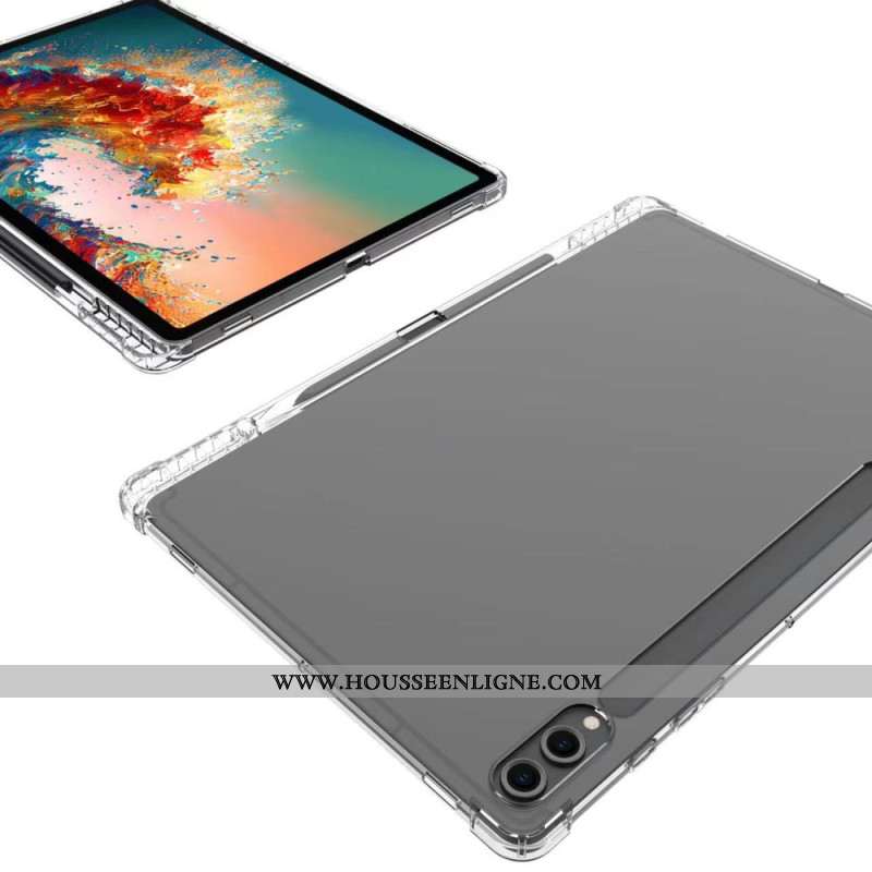 Coque Samsung Galaxy Tab S10 Plus Transparente Renforcée avec Porte-Stylet