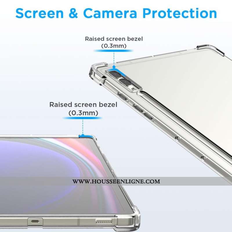 Coque Samsung Galaxy Tab S10 Plus Transparente avec Porte-Stylet