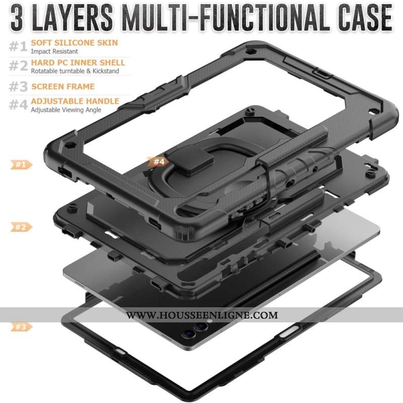 Coque Samsung Galaxy Tab S10 Ultra / S9 Ultra Protection Premium avec Bandoulière