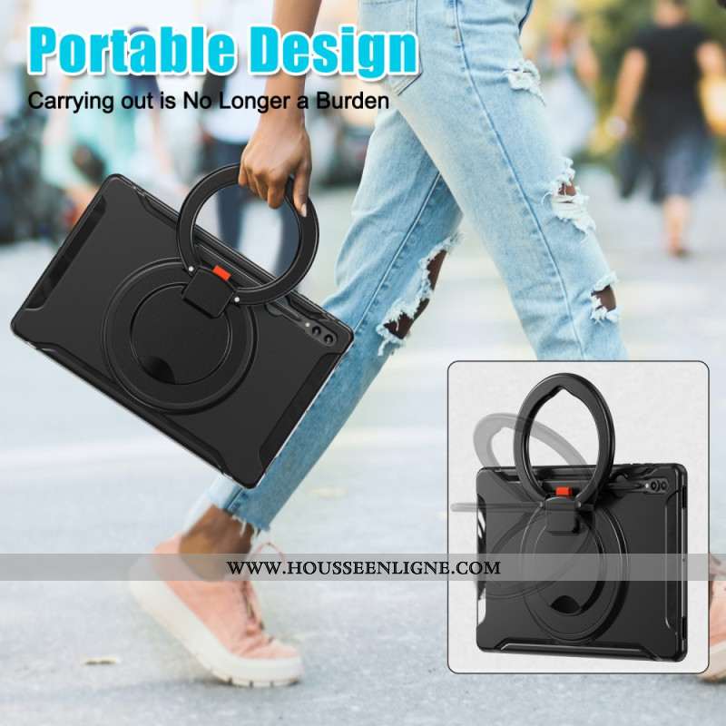 Coque Samsung Galaxy Tab S10 Ultra / S9 Ultra / S8 Ultra Anneau-Support Rotatif