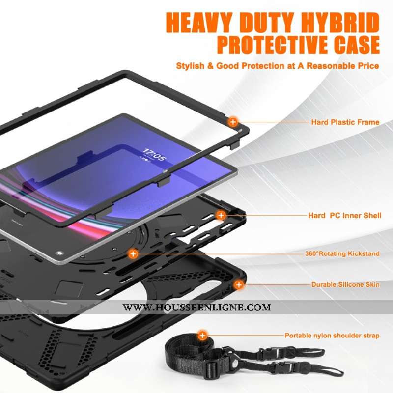 Coque Samsung Galaxy Tab S10 Ultra / S9 Ultra / S8 Ultra Multifonctionnelle