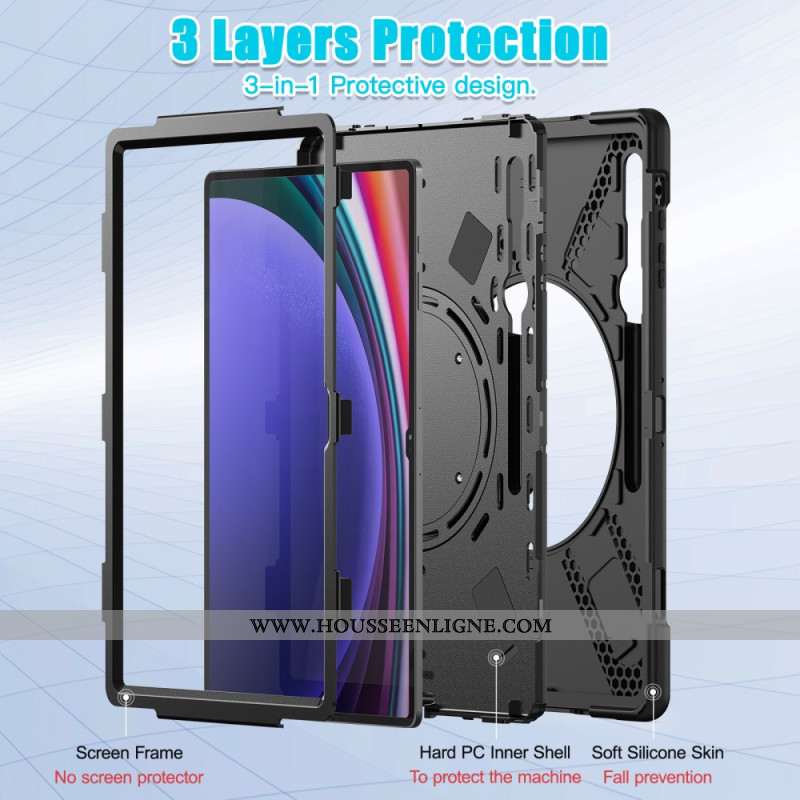 Coque Samsung Galaxy Tab S10 Ultra / S9 Ultra / S8 Ultra Multifonctions