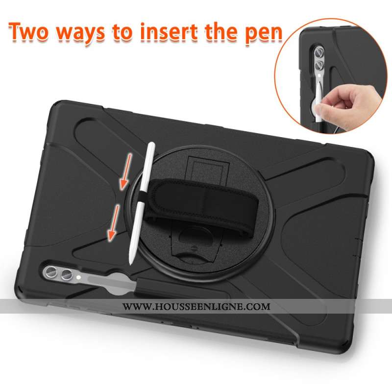 Coque Samsung Galaxy Tab S10 Ultra / S9 Ultra / S8 Ultra Triple Protection Sangle et Support