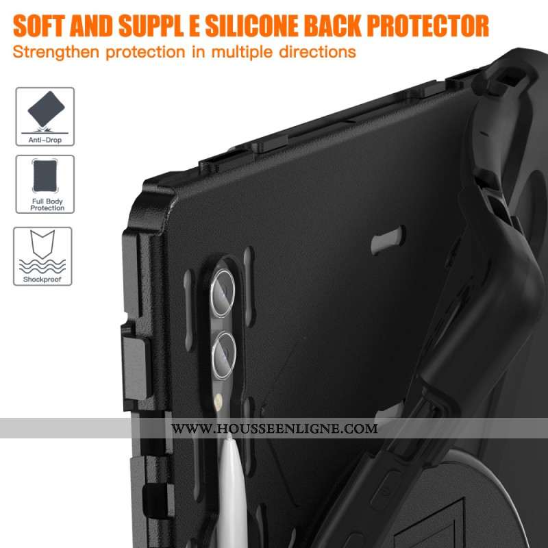 Coque Samsung Galaxy Tab S10 Ultra / S9 Ultra / S8 Ultra Triple Protection Sangle et Support
