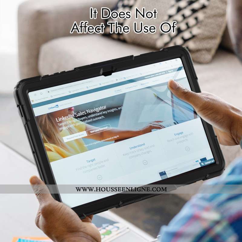 Coque Samsung Galaxy Tab S10 Ultra / S9 Ultra Support et Film de Protection Écran