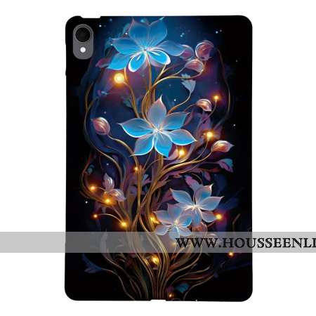 Coque Samsung Galaxy Tab S11 Fleurettes Bleues