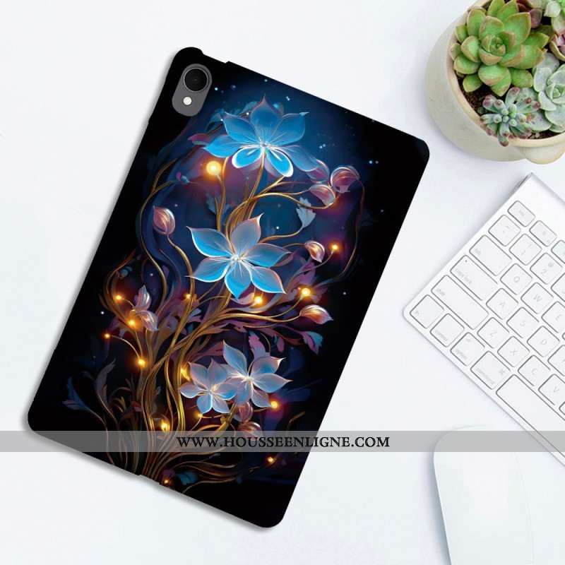 Coque Samsung Galaxy Tab S11 Fleurettes Bleues
