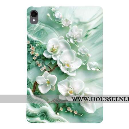 Coque Samsung Galaxy Tab S11 Fleurs de jade