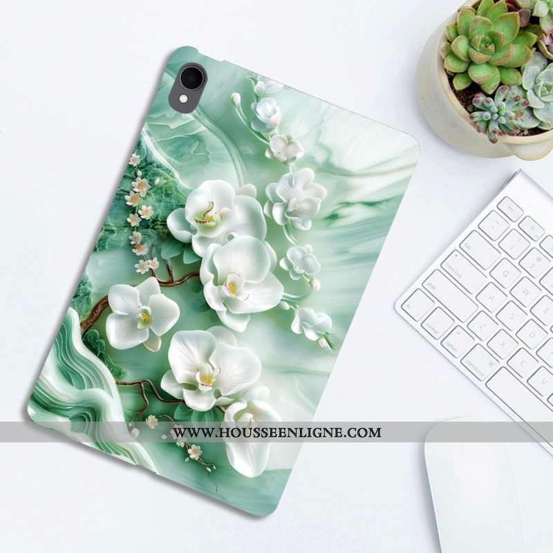 Coque Samsung Galaxy Tab S11 Fleurs de jade