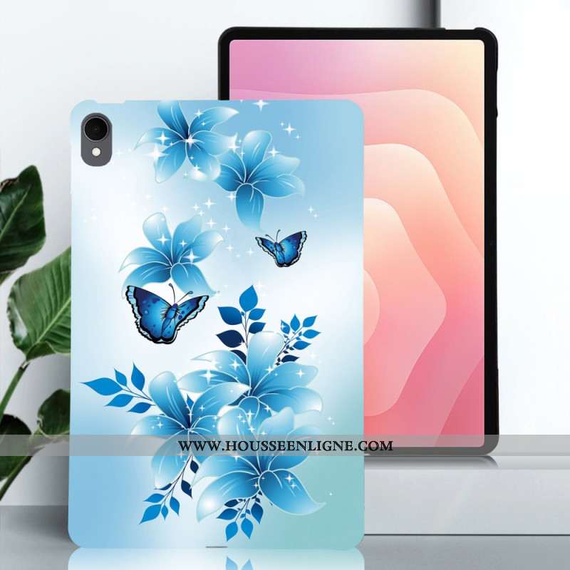 Coque Samsung Galaxy Tab S11 Petits Papillons Bleus
