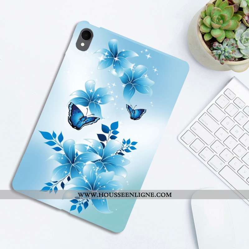 Coque Samsung Galaxy Tab S11 Petits Papillons Bleus