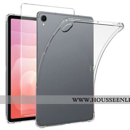 Coque Samsung Galaxy Tab S11 Transparente avec Protection d'Écran en Verre Trempé