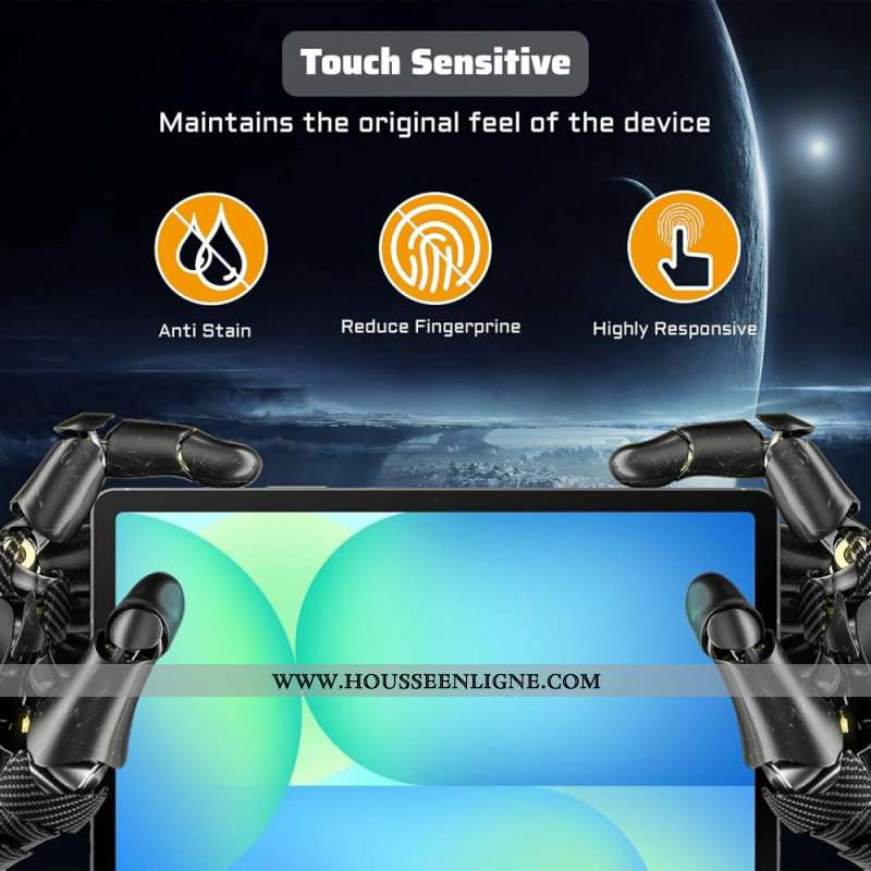 Coque Samsung Galaxy Tab S11 Transparente avec Protection d'Écran en Verre Trempé