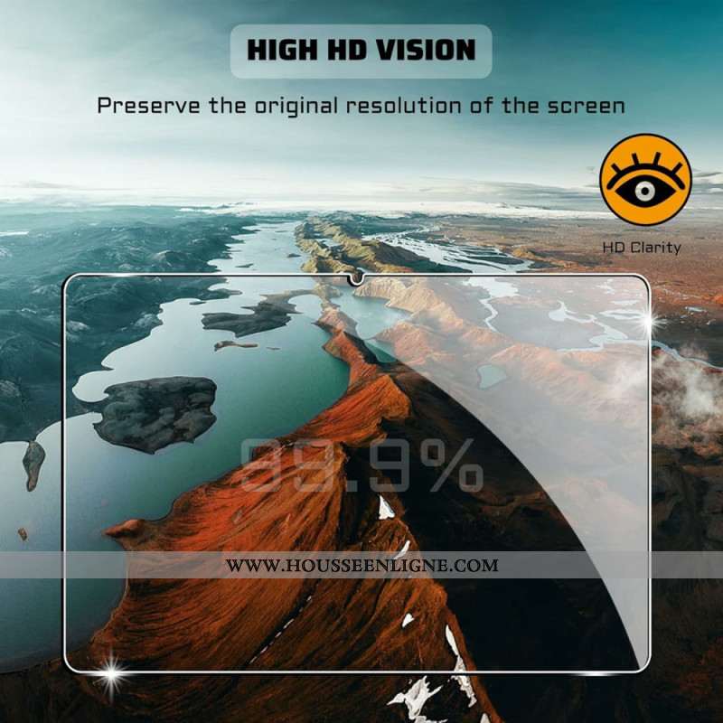 Coque Samsung Galaxy Tab S11 Transparente avec Protection d'Écran en Verre Trempé