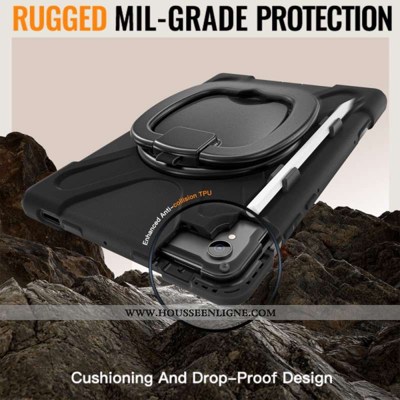 Coque Samsung Galaxy Tab S11 Triple Protection avec Anneau-Support