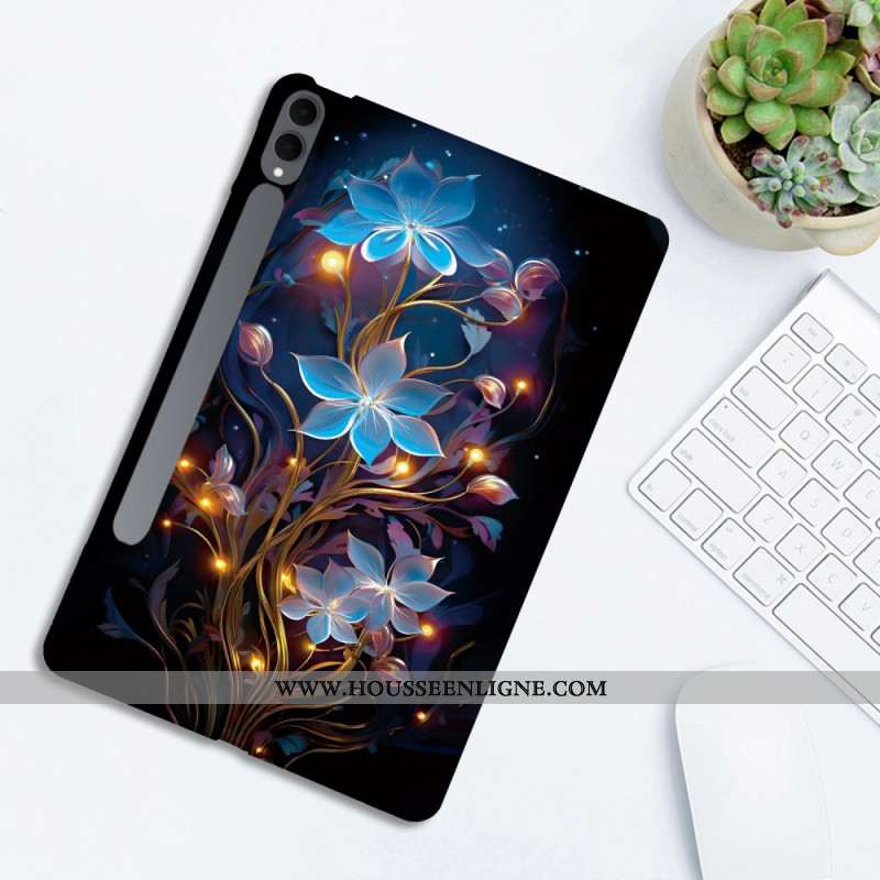 Coque Samsung Galaxy Tab S11 Ultra Fleurettes Bleues