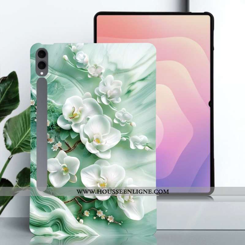 Coque Samsung Galaxy Tab S11 Ultra Fleurs de Jade