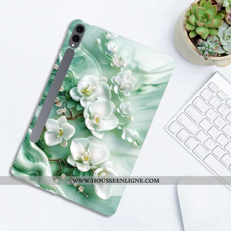 Coque Samsung Galaxy Tab S11 Ultra Fleurs de Jade